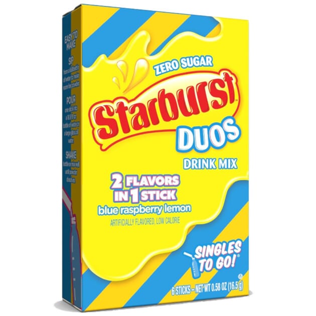 Starburst Duos – Singles To Go- 6 Pack – Blue Raspberry Lemon (16g)