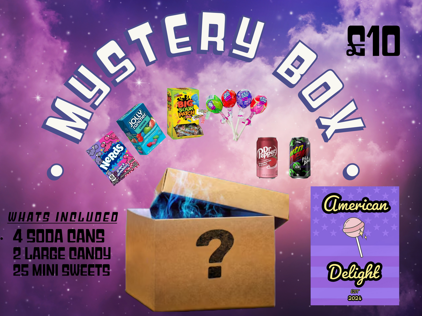 £10 Mystery Box – Surprise Selection of American Treats!