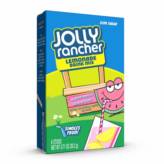 Jolly Rancher Singles To Go Lemonade Drink Mix - Watermelon Lemonade