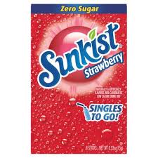 Sunkist Strawberry Zero Sugar Singles to Go 6 Pack - 0.74oz (21g)