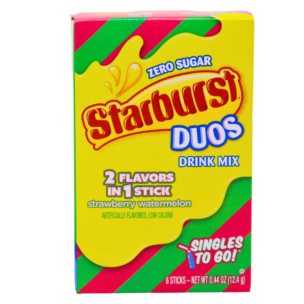 Starburst Duos Strawberry Watermelon On The Go Singles 6 Sachets 12.4g